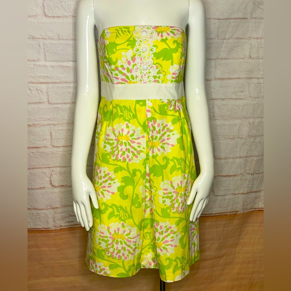 Lilly Pulitzer Strapless Dress size 8